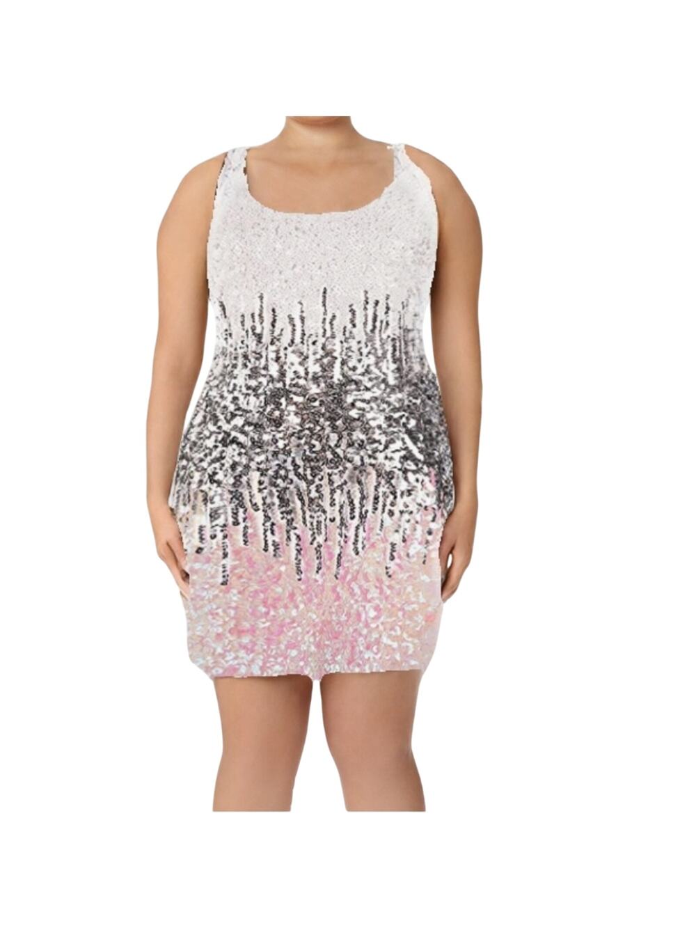 Maner Ombré Iridescent Sequin Dress NWT Woman Size XXL Fancy Party Event